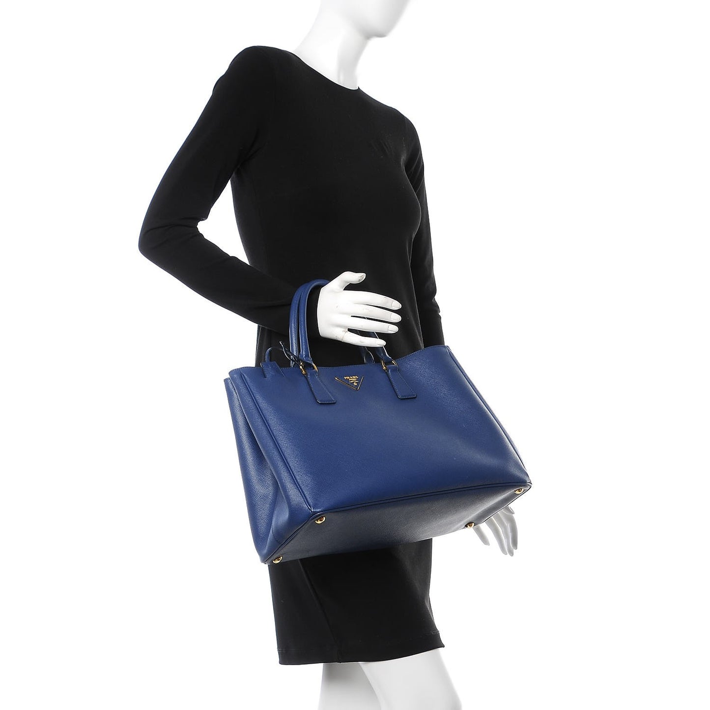 Saffiano Lux Large Tote Bluette