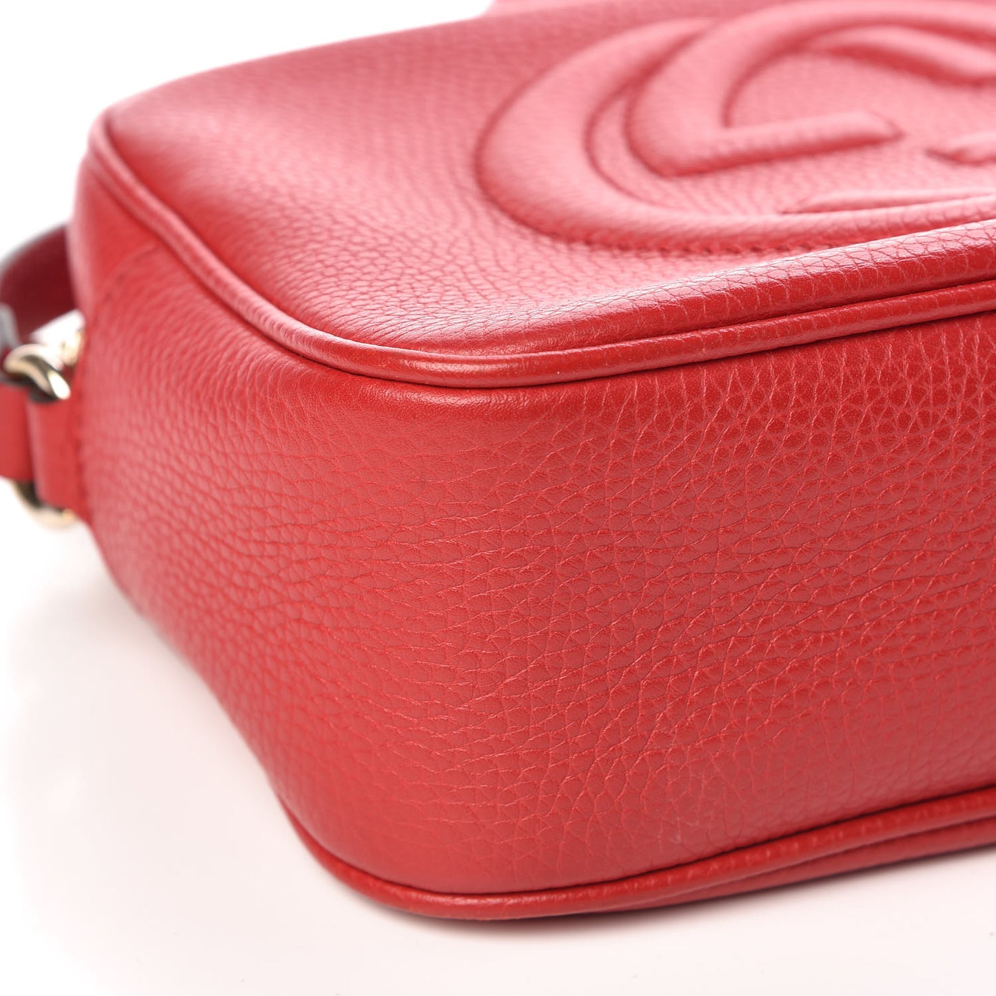 Pebbled Calfskin Small Soho Disco Bag Tabasco Red