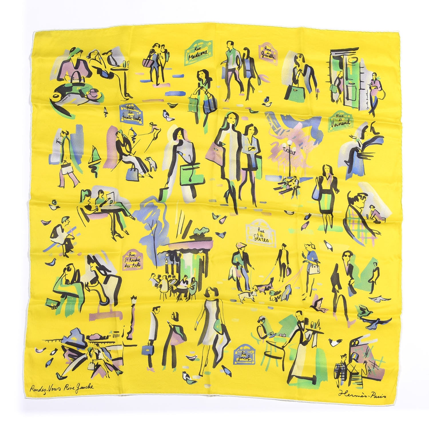 Hermes Silk Rendez Vous Rive Gauche Scarf 70 1 of 4