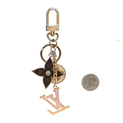Louis Vuitton Metal Monogram Epi Spring Street Bag Charm Key Holder Gold 2 of 5