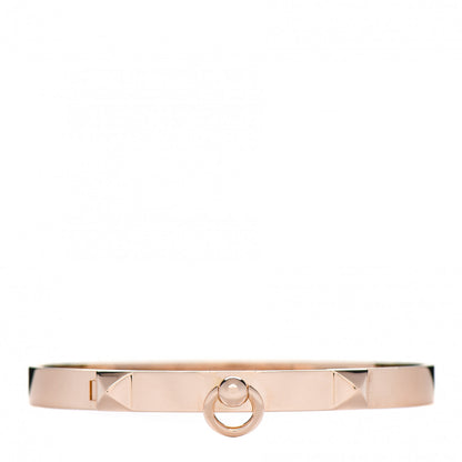 Hermes 18K Rose Gold PM Collier De Chien Bracelet ST 1 of 4