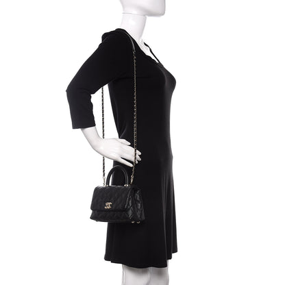 Chanel Caviar Quilted Extra Mini Coco Handle Flap Black 2 of 11
