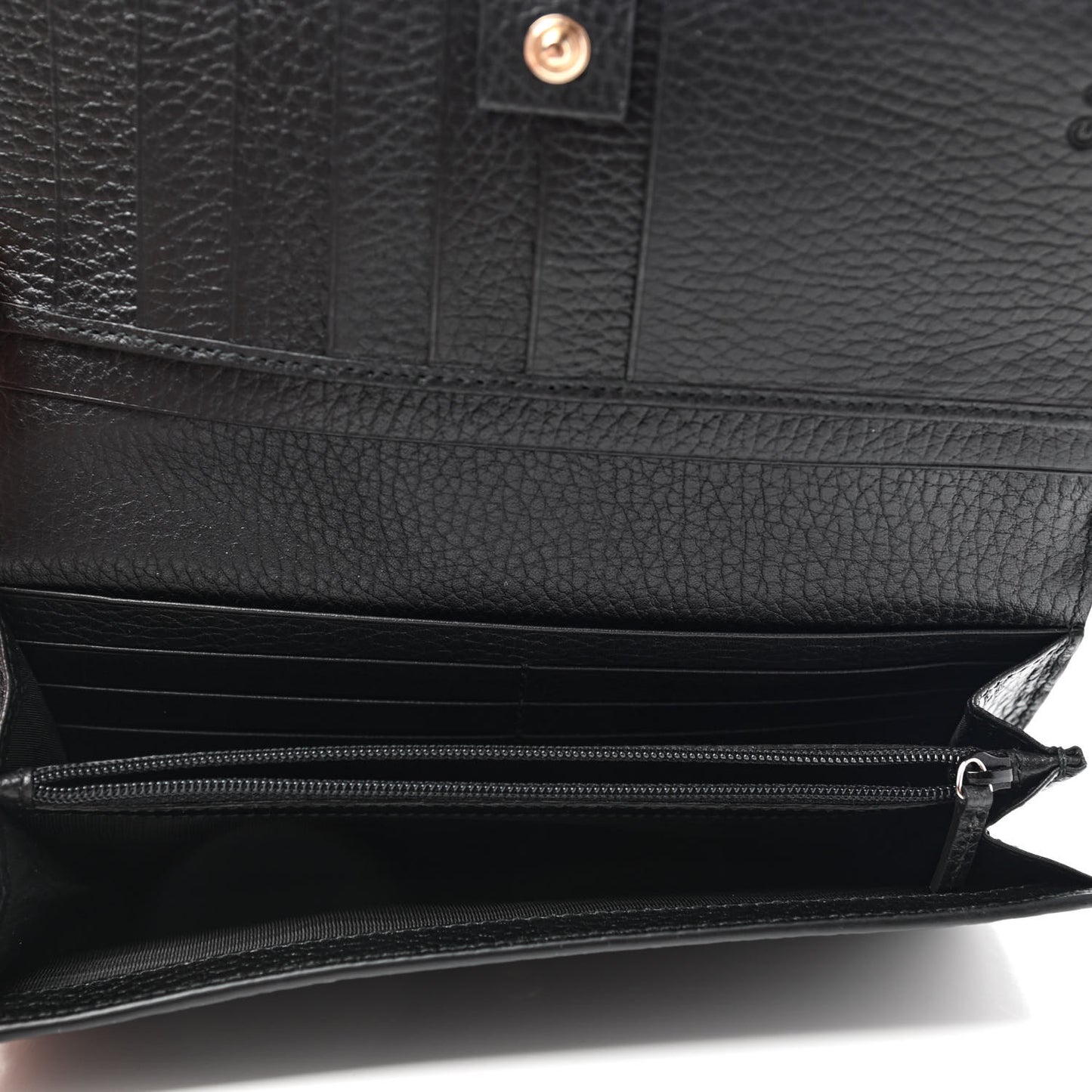 Pebbled Calfskin Interlocking G Continental Wallet Black