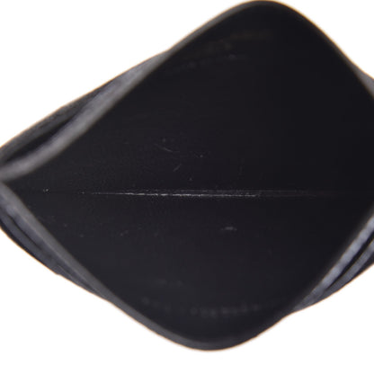 Saint Laurent Grain De Poudre Matelasse Chevron Monogram Credit Card Case Black 5 of 7