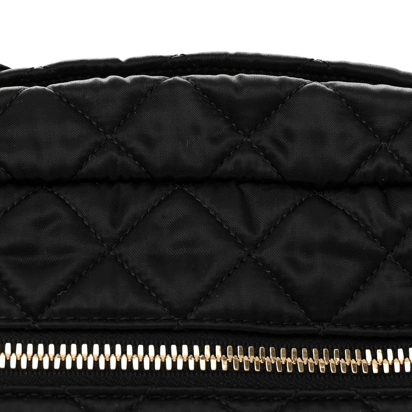 Satin Quilted Paris-Hamburg Camera Bag Black