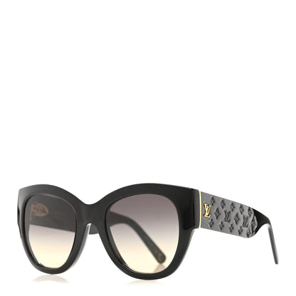 Louis Vuitton Acetate LV Empreinte Round Sunglasses Z1607W Black 1 of 6