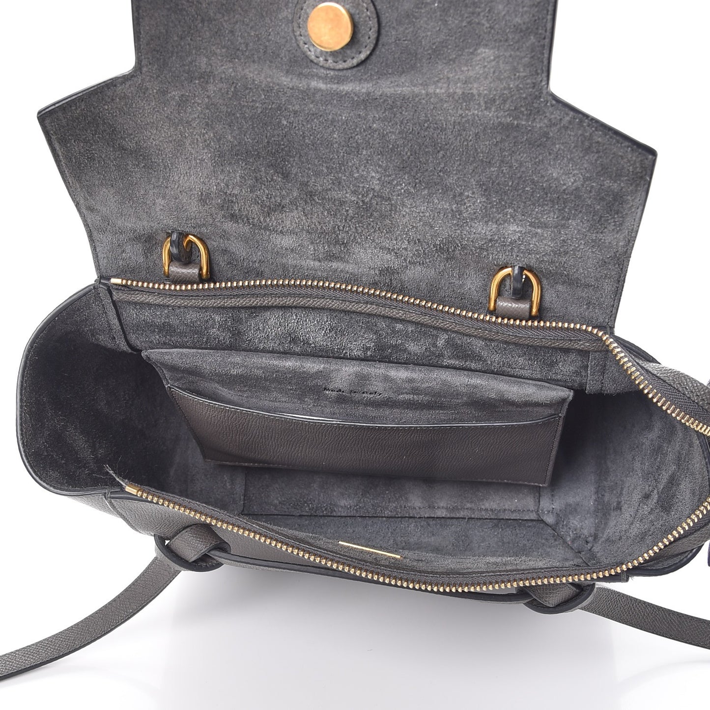 Grained Calfskin Micro Belt Bag Grey
