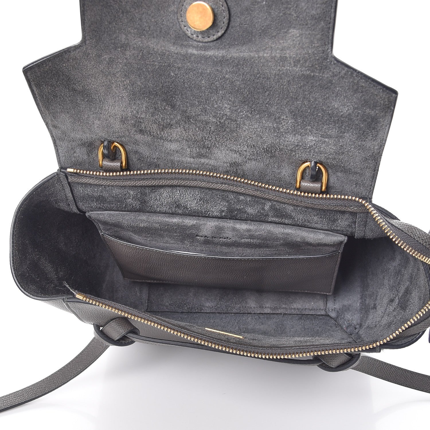 Celine Grained Calfskin Micro Belt Bag Grey 5 of 8