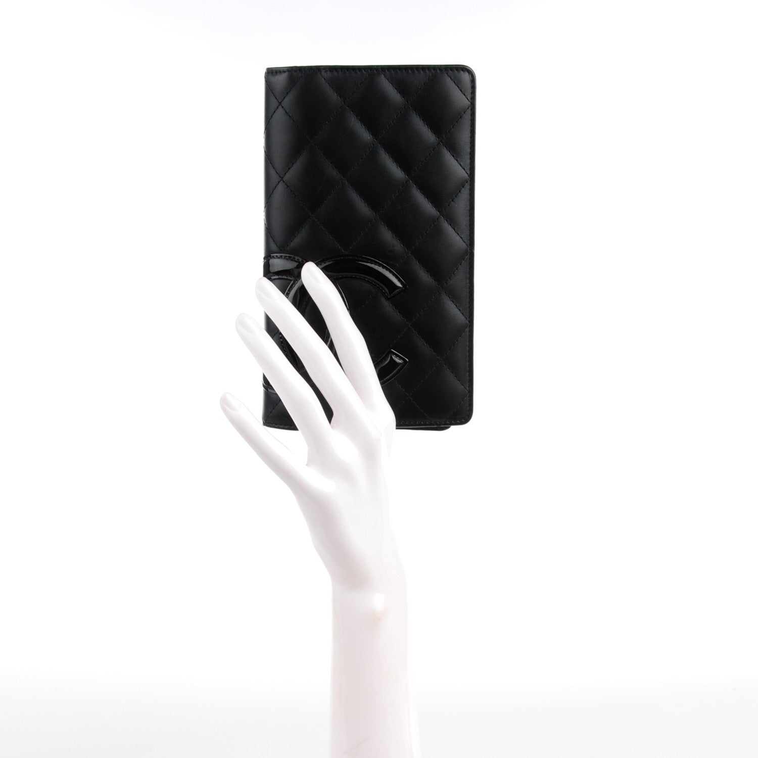 Chanel Calfskin Quilted Cambon Yen Wallet Black 2 of 9