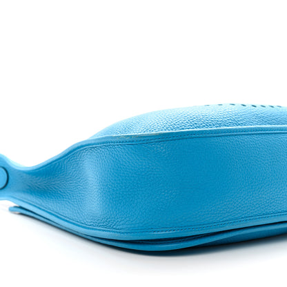 Hermes Taurillon Clemence Evelyne III GM Bleu Frida 9 of 14