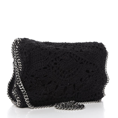 Stella McCartney Cotton Crochet Falabella Ajouree Tote Bag Black 3 of 10
