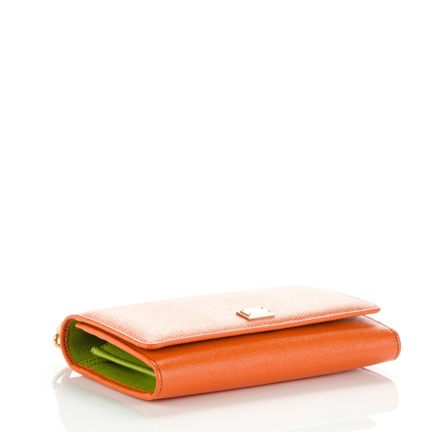 Dolce & Gabbana Dauphine Wallet On Chain Orange 4 of 6