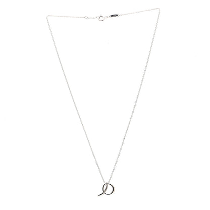 Tiffany Sterling Silver Elsa Peretti Letter A Pendant Necklace 3 of 7