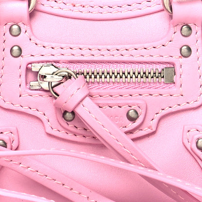 Balenciaga Smooth Calfskin Neo Classic Silver Hardware Super Nano City Crossbody Candy Pink 7 of 9