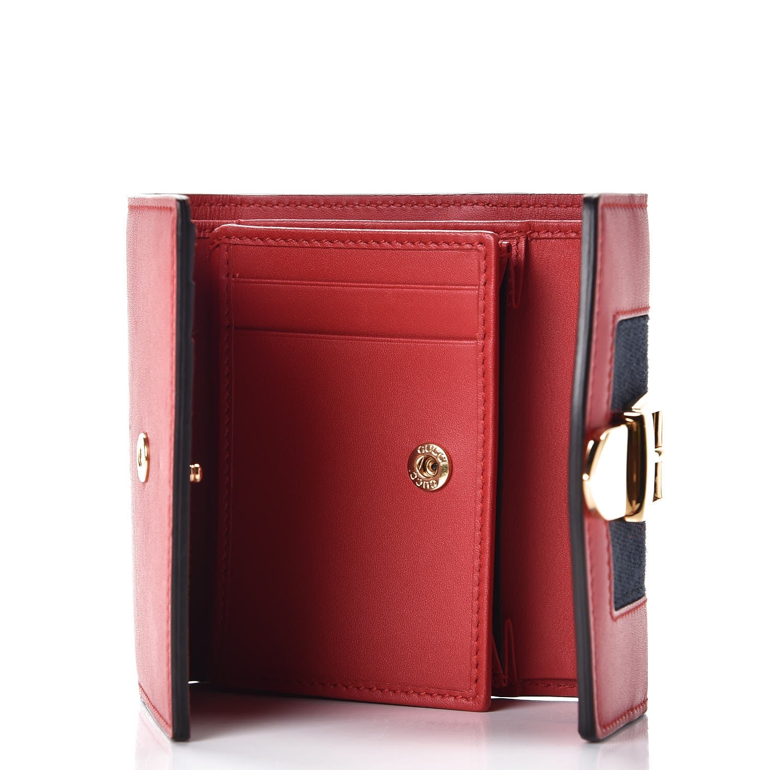 Gucci Calfskin Sylvie Wallet Hibiscus Red 5 of 8