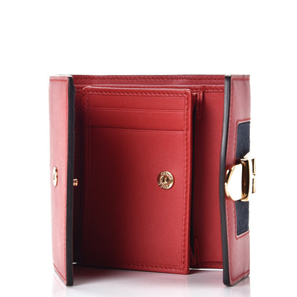 Gucci Calfskin Sylvie Wallet Hibiscus Red 5 of 8