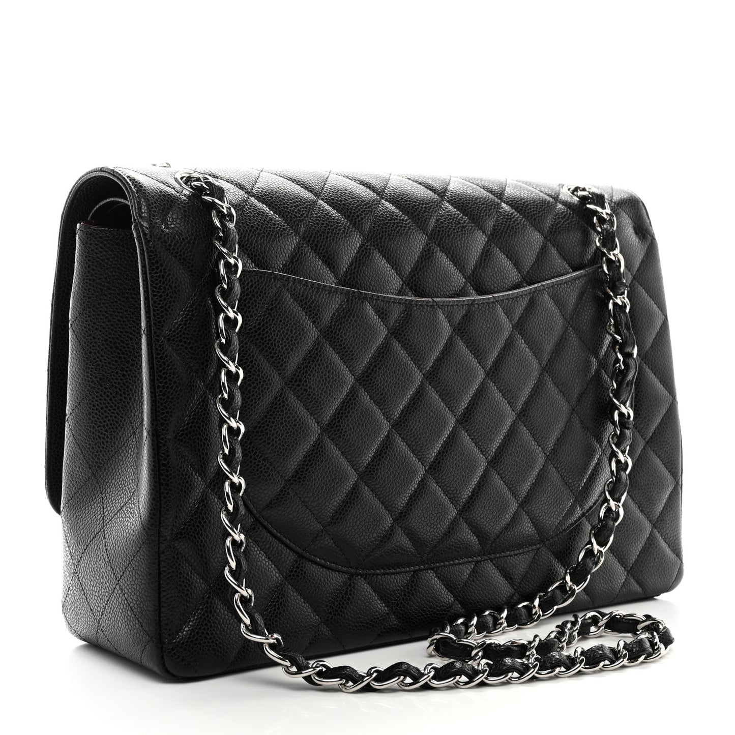 Caviar Quilted Maxi Double Flap Black