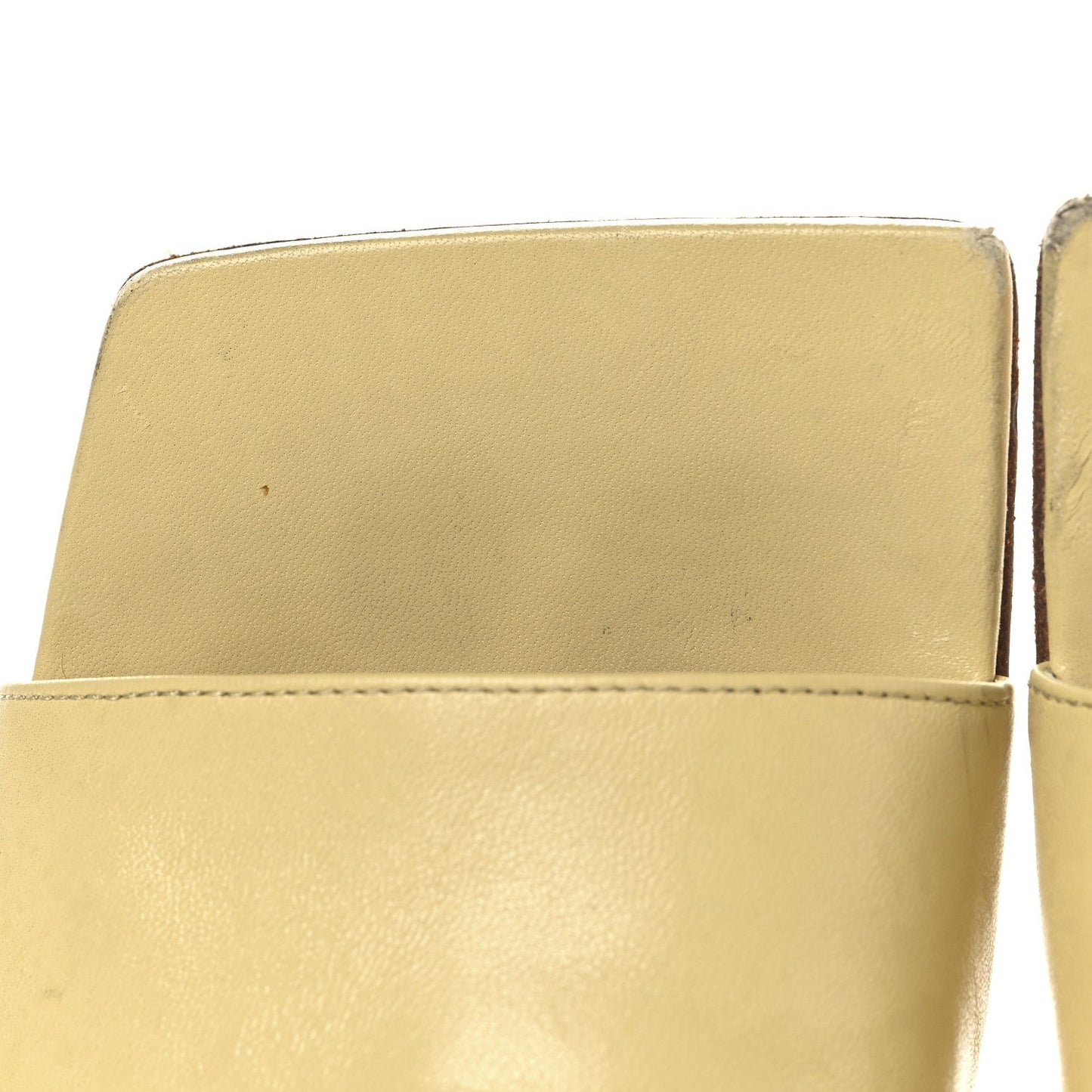 Lambskin Stretch Mule Sandals 37 Moon Beam