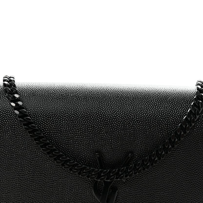Saint Laurent Grain De Poudre Medium Classic Monogram Monochrome Kate Satchel Black 7 of 9