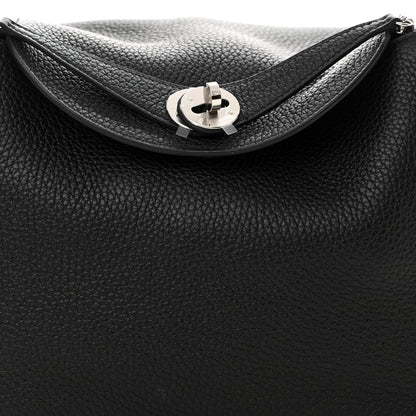 Hermes Taurillon Clemence Lindy 26 Black 8 of 12
