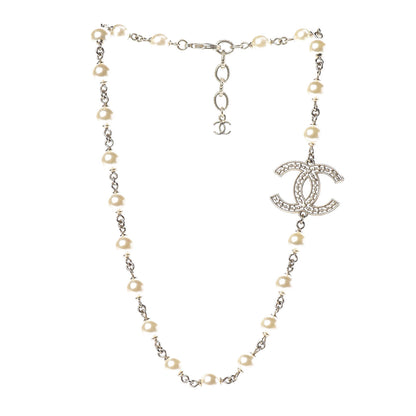 Chanel Pearl CC Short Necklace Gold 3 of 5