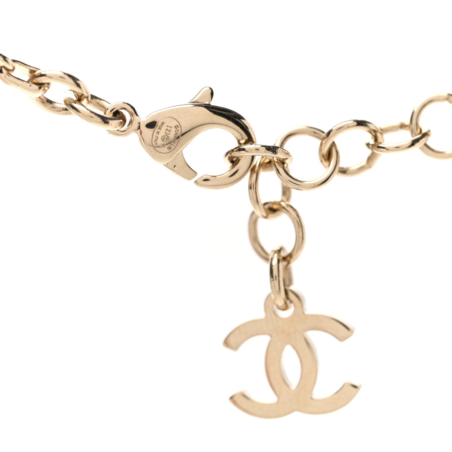 Crystal CC Pendant Necklace Gold Silver