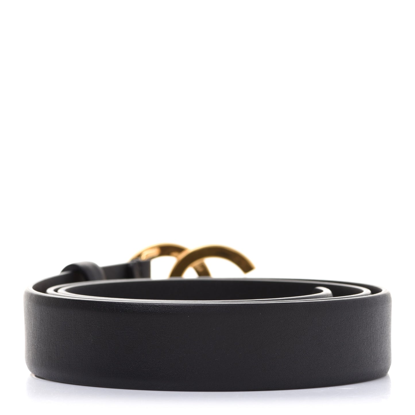 Calfskin Paris Button CC Belt 75 30 Black