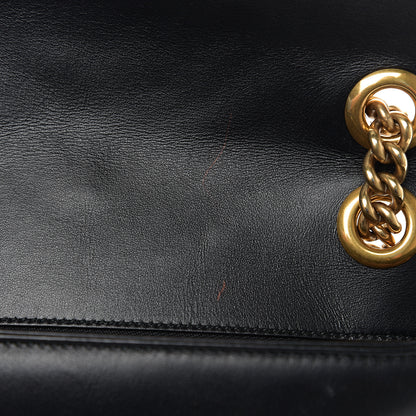 Gucci Calfskin Matelasse Small GG Marmont Shoulder Bag Black 7 of 13