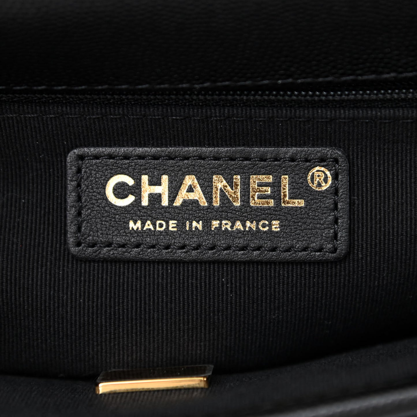 Caviar Quilted School Memory Small Top Handle Flap Black