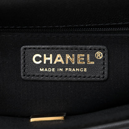 Chanel Caviar Quilted School Memory Small Top Handle Flap Black 6 of 11
