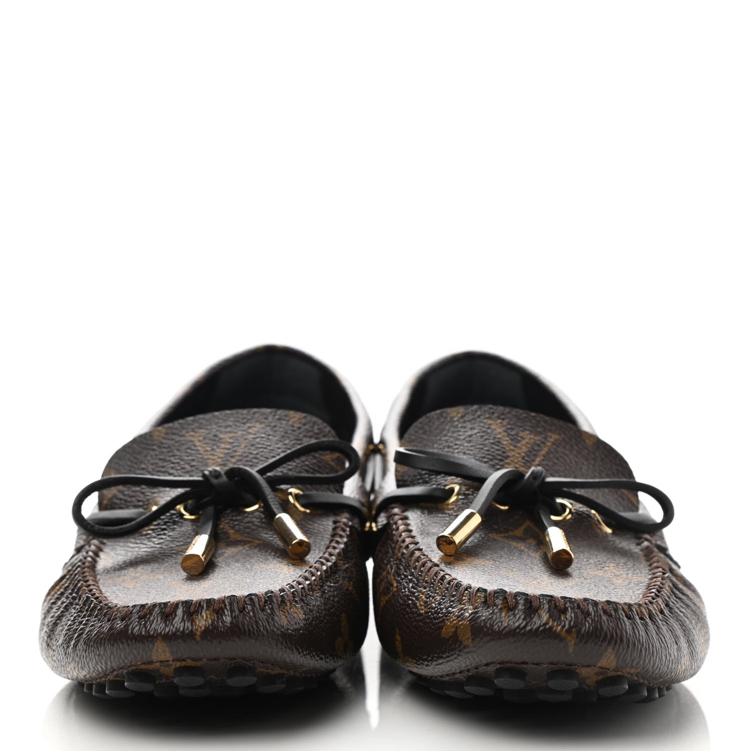 Louis Vuitton Monogram Mens Arizona Car Shoe Moccasin Loafers 39 Macassar 2 of 10