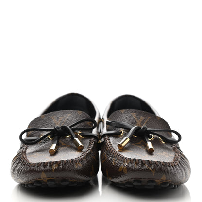 Louis Vuitton Monogram Mens Arizona Car Shoe Moccasin Loafers 39 Macassar 2 of 10