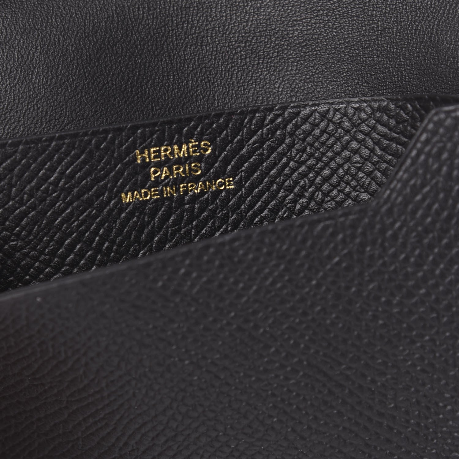 Hermes Epsom Bearn Card Holder Wallet Black 5 of 6