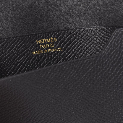 Hermes Epsom Bearn Card Holder Wallet Black 5 of 6