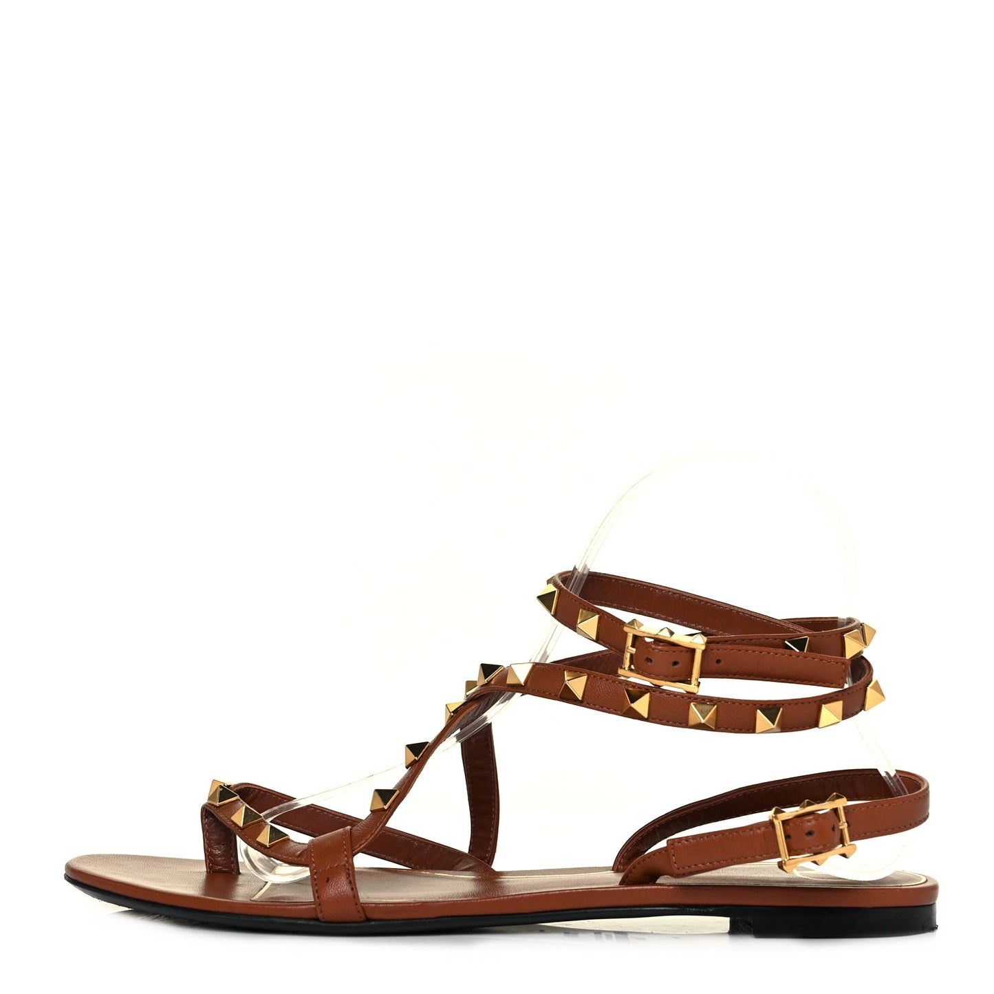 Nappa Rockstud Flair Ankle Wrap Flat Sandals 40.5 Selleria