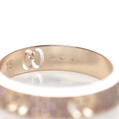 Gucci 18K Rose Gold Pink Sapphire Icon Stardust Thin Band Ring 54 7 5 of 6