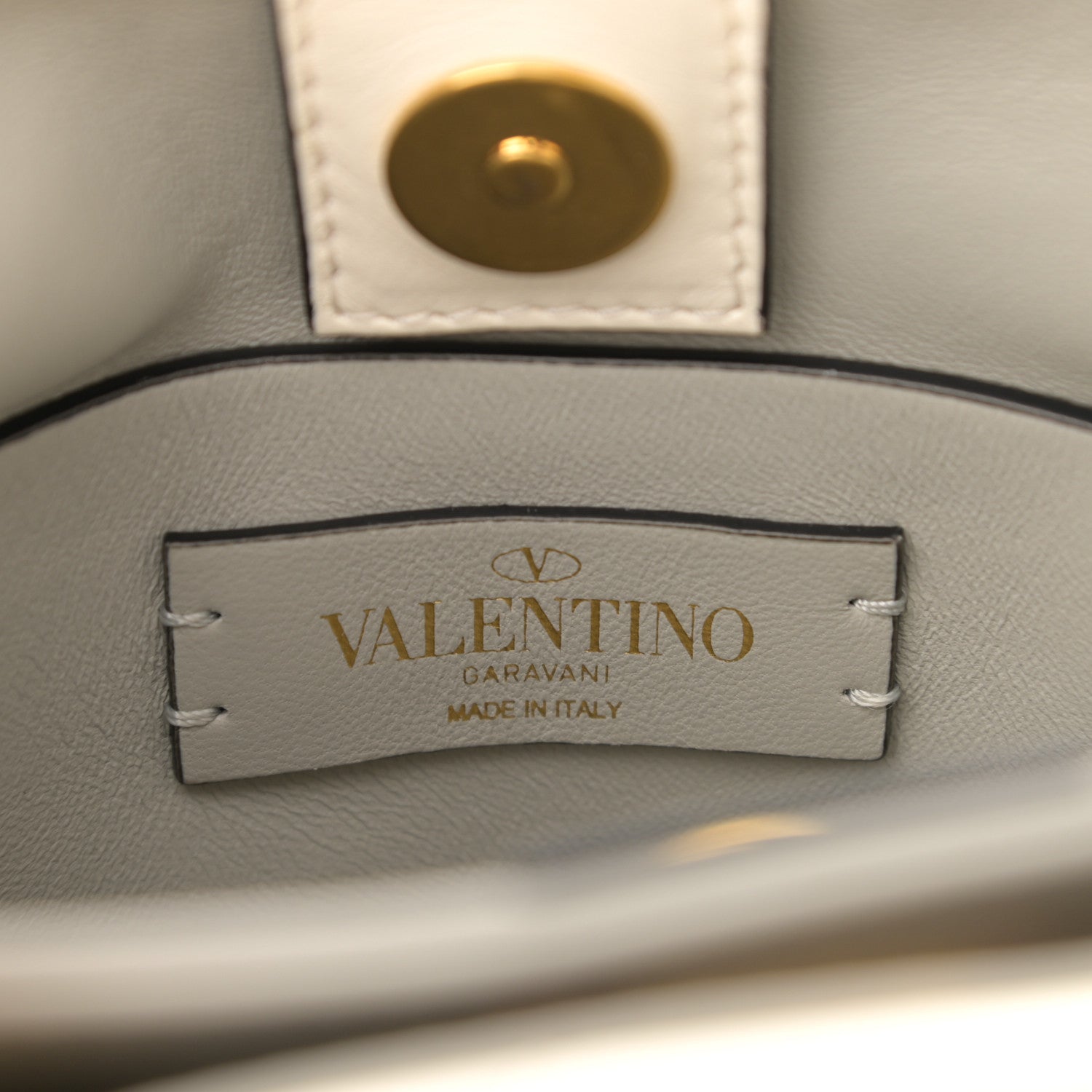 Valentino Garavani Nappa Small Roman Stud The Handle Bag Ivory 7 of 13