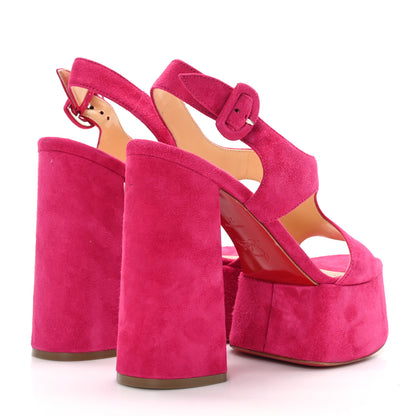 Christian Louboutin Veau Velours Foolish 130 Platform Sandals 37 Bomba 4 of 7