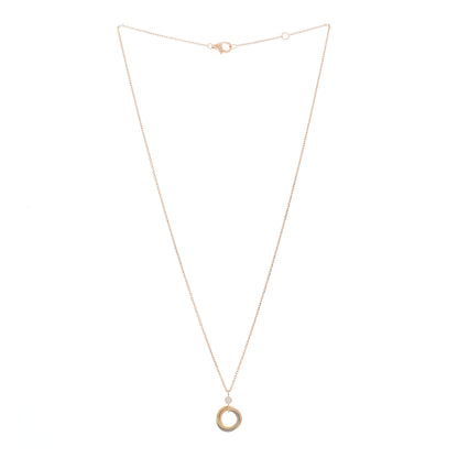 Cartier 18K Pink Yellow White Gold Diamond Trinity Pendant Necklace 2 of 5