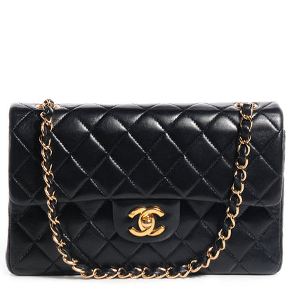 Chanel Lambskin Quilted Small Double Flap Black 1 of 8