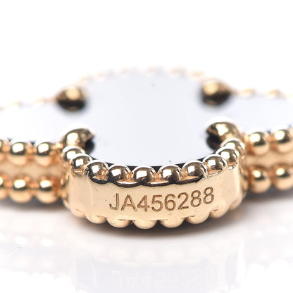 Van Cleef & Arpels 18K Yellow Gold Black Onyx 5 Motifs Vintage Alhambra Bracelet 6 of 6