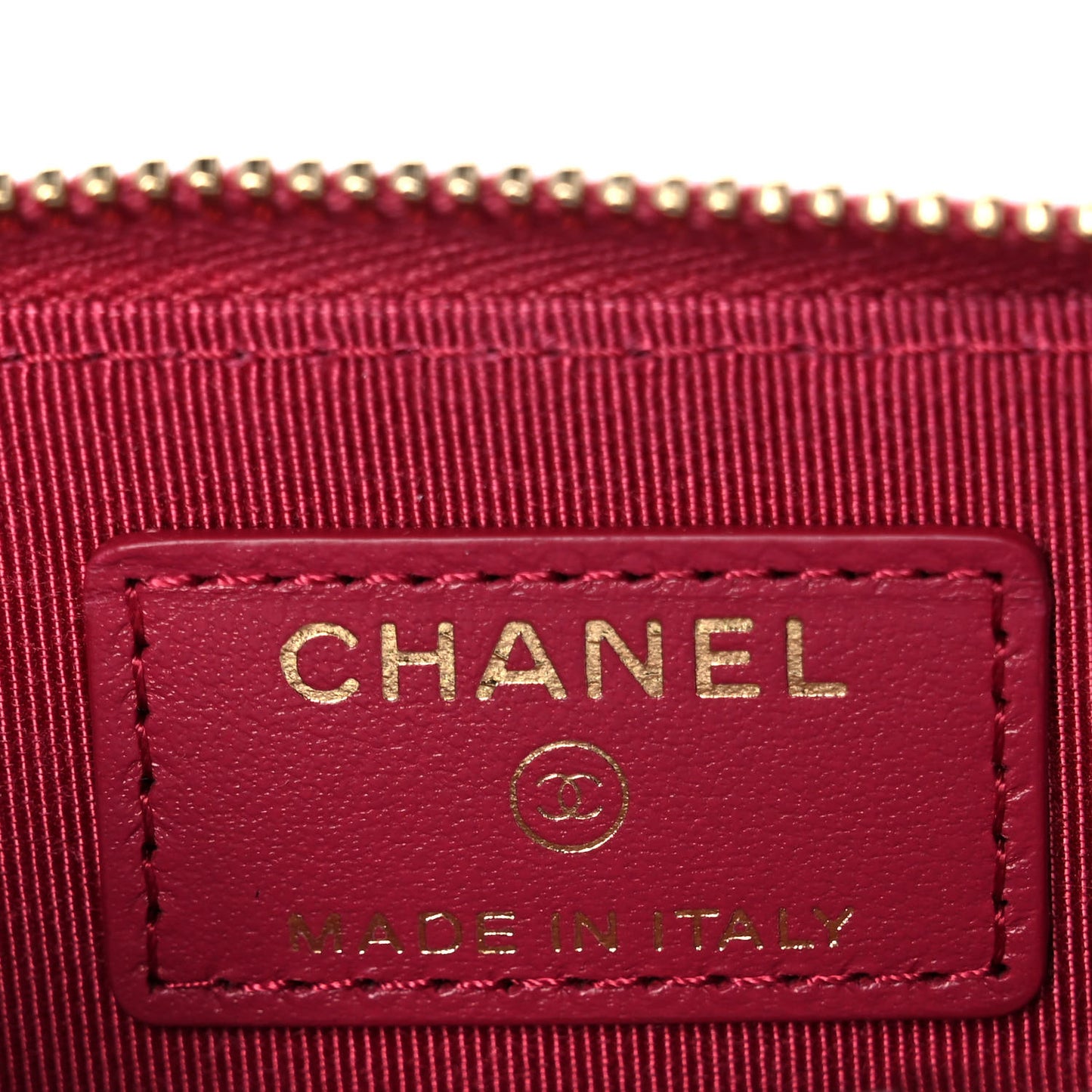 Caviar Quilted Zip Coin Purse Dark Pink