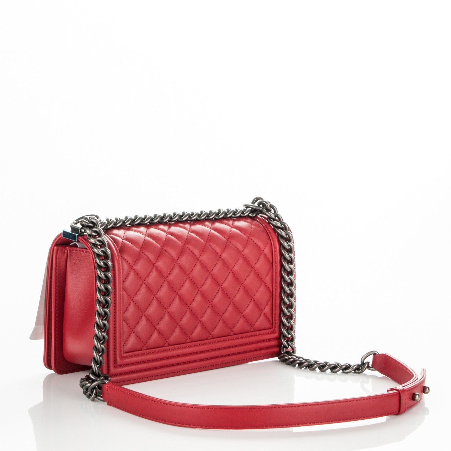 Chanel Calfskin Quilted Medium Boy Flap Red 3 of 7