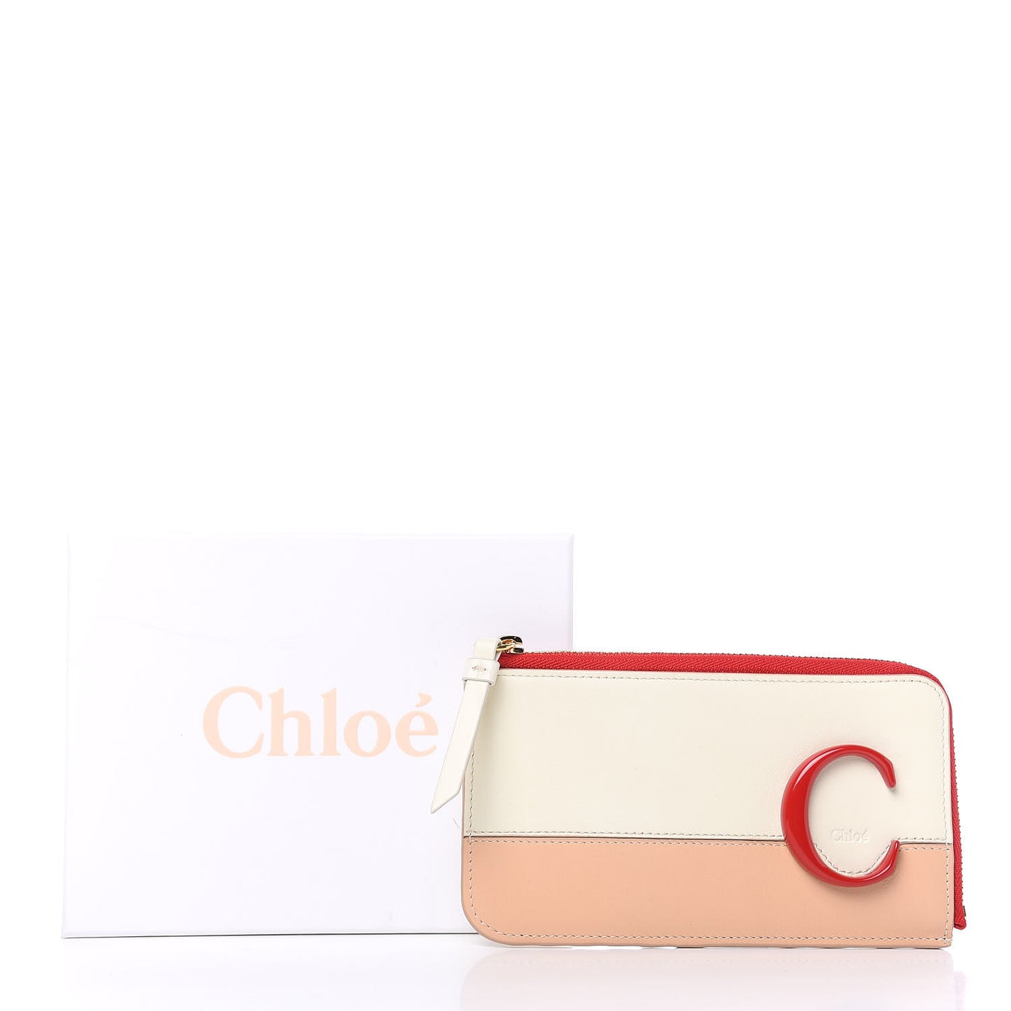 Calfskin C Small Purse Red Pink