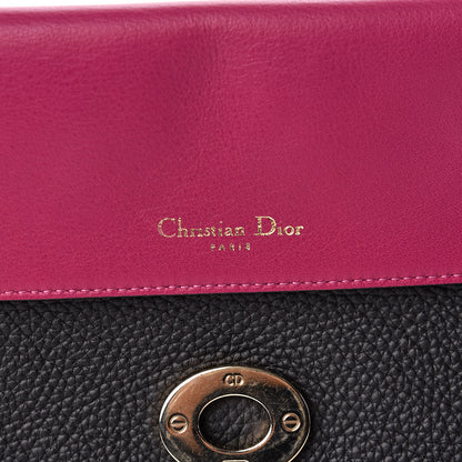 Christian Dior Bullcalf Medium Be Dior Flap Black Fraise 6 of 10