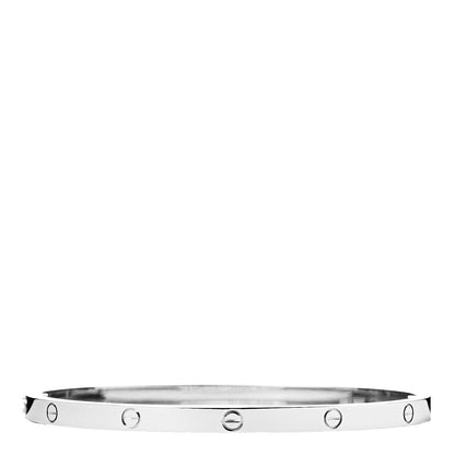 Cartier 18K White Gold Small LOVE Bracelet 17 3 of 6