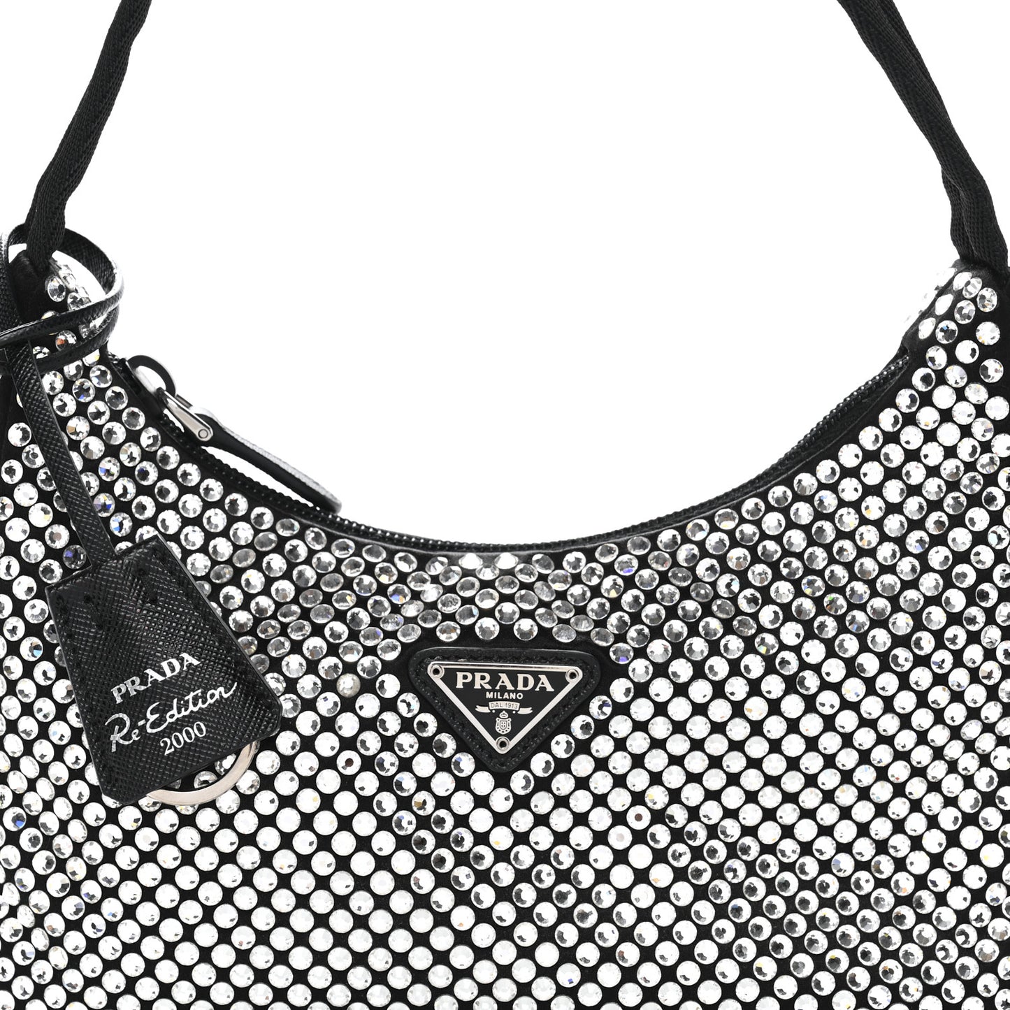 Satin Crystal Mini Re-Edition 2000 Bag Cristal