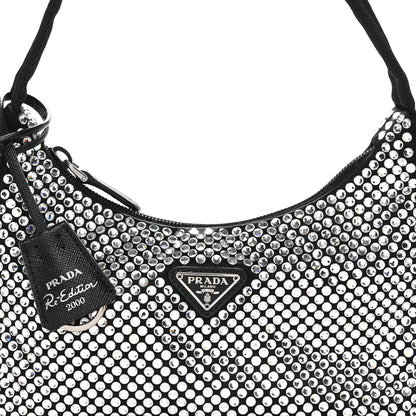 Prada Satin Crystal Mini Re-Edition 2000 Bag Cristal 8 of 10