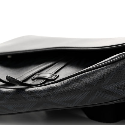 Christian Dior Coated Canvas CD Diamond Printed Mens Saddle Bag Black 10 of 10