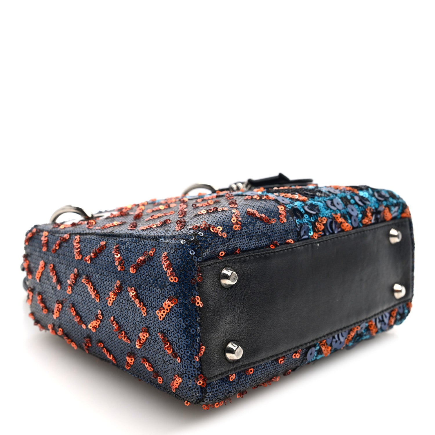 Christian Dior Sequin Lambskin Esprit Tokyo Mini Lady Dior Blue Multicolor 4 of 9